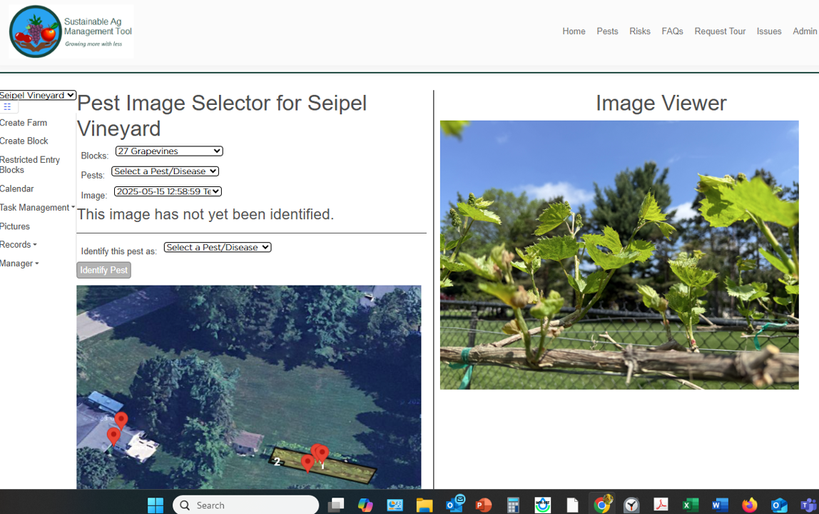 A screenshot of the SAM Tool.